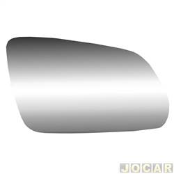 Lente do retrovisor sem base - Flabeg (Refil) - <b>Volkswagen Polo Hatch GT 2.0 Mi 8V Total Flex 4P de 2008 at 2012</b> - Golf 2008 at 2014 - Polo 2008 at 2014 - lado do passageiro - cada (unidade) - 09192
