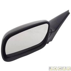 Retrovisor externo - importado - <b>Volkswagen Golf 1.6 Mi Generation 4P de 2002 at 2006</b> - Golf 1999 at 2007 - controle manual - preto - lado do motorista - cada (unidade) - 24006