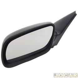 Retrovisor externo - importado - <b>Volkswagen Golf GTI Turbo 1.8 Mi 180cv 4P de 1999 at 2007</b> - Golf 1999 at 2007 - controle manual - preto - lado do motorista - cada (unidade) - 24006