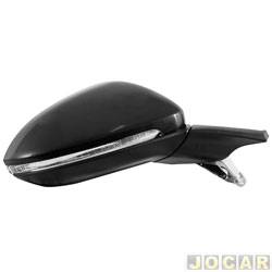 Retrovisor externo - importado - <b>Volkswagen Golf Variant Highline 1.4 TSi Tiptronic Flex 4P - G7 - importado de 2016 at 2018</b> - Golf 2013 em diante - eltrico com pisca - retrtil - para pintar - lado do passageiro - cada (unidade) - 23112