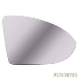 Lente do retrovisor com base - Metagal - <b>Volkswagen Golf Highline 1.4 TSi cmbio DSG7 gasolina 4P - G7 - importado de 2013 at 2015</b> - Golf G7 2015 em diante - lado do passageiro - cada (unidade) - RWYM12