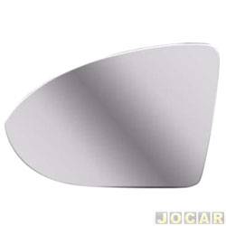 Lente do retrovisor com base - Metagal - <b>Volkswagen Golf Highline 1.4 TSi cmbio DSG7 gasolina 4P - G7 - importado de 2013 at 2015</b> - Golf G7 2015 em diante - lado do motorista - cada (unidade) - RWYM11