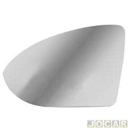 Lente do retrovisor sem base - Flabeg (Refil) - <b>Volkswagen Golf Highline 1.4 TSi Tiptronic Flex 4P - G7 de 2016 at 2018</b> - Golf 2014 em diante - Asfrico - lado do motorista - cada (unidade) - 45220521