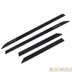 Friso lateral - <b>Volkswagen Golf 1.6 Mi Tech Total Flex 4P de 2008 at 2009</b> - Golf 2008 at 2014 - Cinza urbano - perfil faco - autoadesivo - jogo