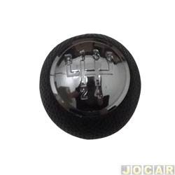 Manopla do cmbio - <b>Audi A3 1.8 20V Turbo AVR 192cv 2P - importado de 1998 at 1998</b> - Golf 1999 at 2014 - Polo 2007 em diante - lente cromada - r para frente - cada (unidade)