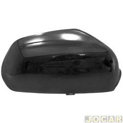 Capa do retrovisor - Metagal - <b>Volkswagen Golf 1.6 Mi Tech Total Flex 4P de 2008 at 2009</b> - Golf 2007 at 2011 - para pintar - lado do passageiro - cada (unidade) - RWRC82LI