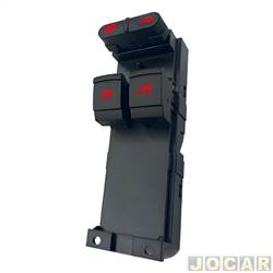 Interruptor do vidro - alternativo - Ospina - <b>Volkswagen Golf 1.6 Mi Flash Total Flex 4P de 2006 at 2007</b> - Golf 1999 at 2007 - interruptor duplo - cada (unidade) - 02184