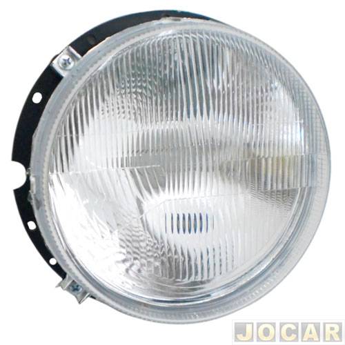 Farol principal - alternativo - Fortluz - Fusca 1976 a 1996 - Kombi 1976 a 2014 - Passat LS 1974/1978 - carcaça plástica - cada (unidade) - 101217