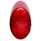 Lente da lanterna traseira - alternativo - Fusca 1200/1300 - plástico - vermelha - cada (unidade)