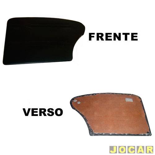 Revestimento lateral traseiro - alternativo - Indumepi - Fusca 1978 até 1996 - de courvin - preta - par - 1133