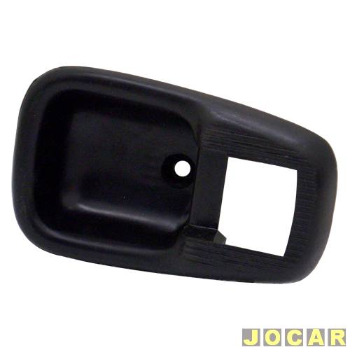 Moldura da maçaneta interna da porta - Grampola - Fusca 1978 em diante - concha - preto - cada (unidade) - 10652