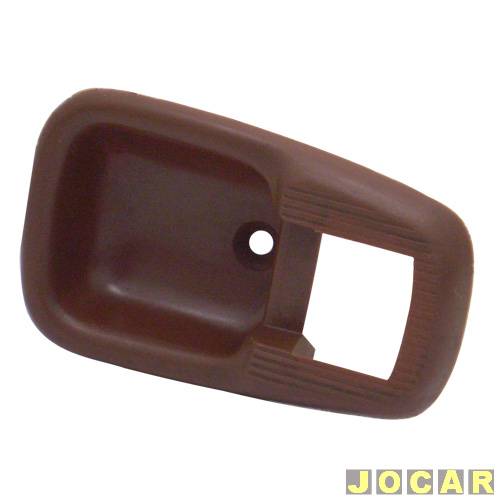 Moldura da maçaneta interna da porta - Fusca 1978 em diante - concha - marrom - cada (unidade)