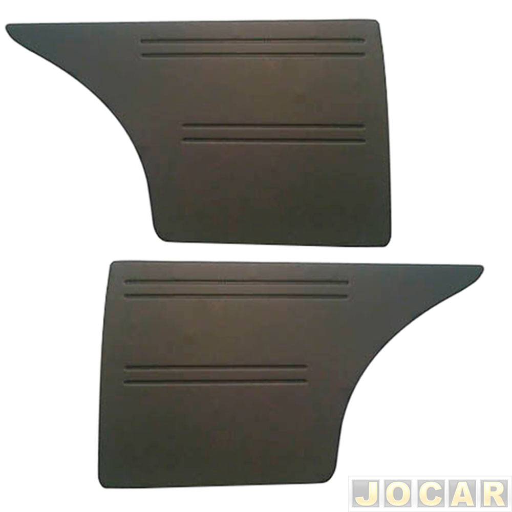 Revestimento lateral traseiro - alternativo - Passat 1979 até 1989 - veludo - 2 portas - par