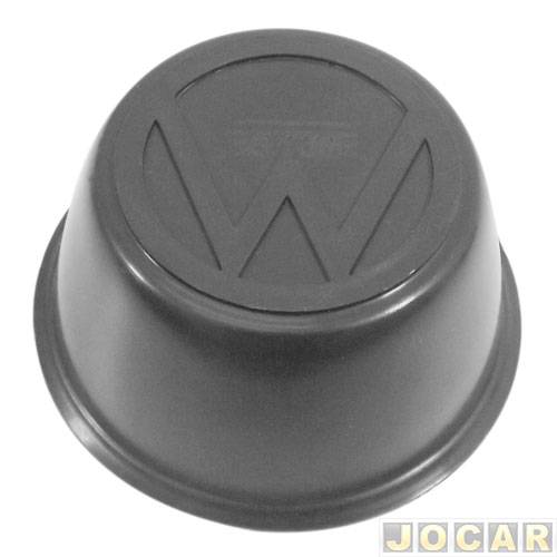 Calota do centro da roda Volkswagen - alternativo - Passat 1978 até 1986 - modelo copinho - preto - cada (unidade)