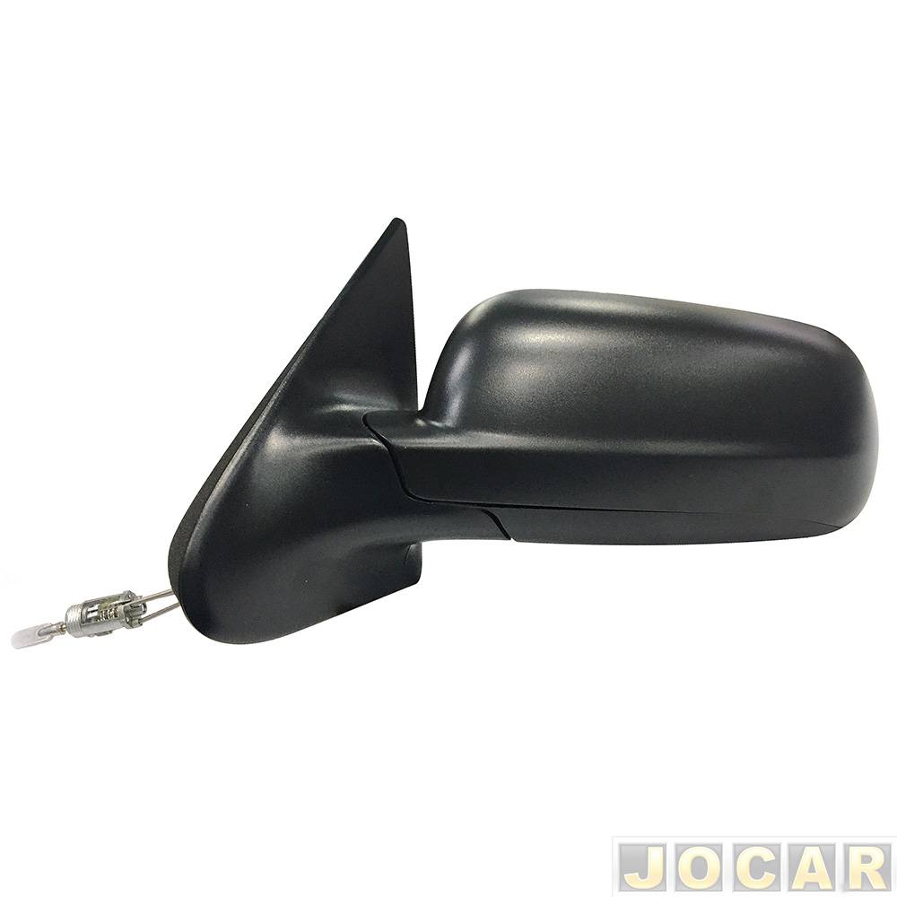 Retrovisor externo - Metagal - Gol/Parati/Saveiro 2000 até 2008 - Gol/Parati G4 2009 a 2014 - 4 portas - controle manual - base de metal - texturiz...