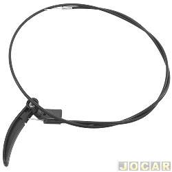 Cabo de abertura do cap - Fnia - <b>Volkswagen Gol CL 1.6 Mi 4P - Bola de 1998 at 1999</b> - Gol/Parati bola 1994 at 2000 - Saveiro bola 1997 at 2000 - com alavanca - 1735 mm - cada (unidade) - 61-417