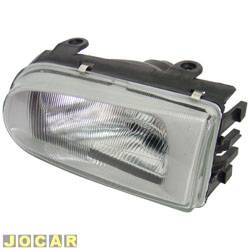 Farol principal - alternativo - Orgus - <b>Volkswagen Saveiro CL 1.6 Mi - Bola de 1998 at 2000</b> - Gol 1995 at 1999 - H4-encaixe Arteb-Mascara Cinza - lado do motorista - cada (unidade) - FW-63LE A