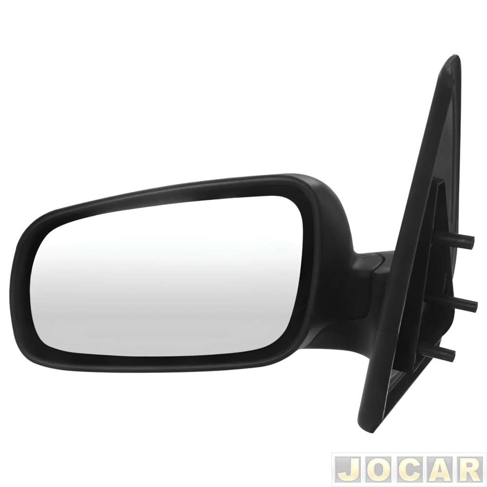Retrovisor externo - Metagal - Gol 2000 até 2008 - 2 portas - fixo (sem controle) - preto - lado do motorista - cada (unidade) - RWJE55FX
