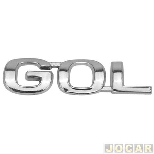 Letreiro - alternativo - Gol 1980 até 2008 - Gol - cromado - cada (unidade)