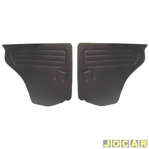 Revestimento lateral traseiro - alternativo - MLC - Gol 1980 até 1994 - preto - par - 320016
