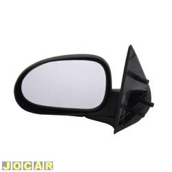 Retrovisor externo - alternativo - Cofran - <b>Volkswagen Saveiro CL 1.8 Mi - Bola de 1998 at 2000</b> - Gol/Parati/Saveiro 1998 at 1999 - 4 portas - sem controle - preto - lado do motorista - cada (unidade) - 151989