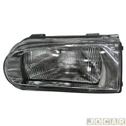 Farol principal - alternativo - Orgus - <b>Volkswagen Gol CL 1.6 Mi 4P - Bola de 1998 at 1999</b> - Gol 1995 at 1999 - H4 - encaixe Cibi - lado do motorista - cada (unidade) - FW-64LE C