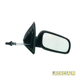 Retrovisor externo - alternativo - Cofran - Volkswagen Gol Plus 1.6 Mi Total Flex 2P - GIII de 2003 at 2004 - Gol 2000 at 2005 - 2 portas - com controle manual - preto - lado do passageiro - cada (unidade) - 152332