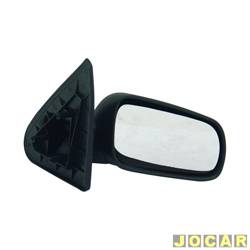Retrovisor externo - alternativo - Cofran - <b>Volkswagen Gol Plus 1.0 Mi Total Flex 2P - G4 de 2005 at 2009</b> - Gol 2000 at 2008 - 2 portas - sem controle - preto - lado do passageiro - cada (unidade) - 1478.1