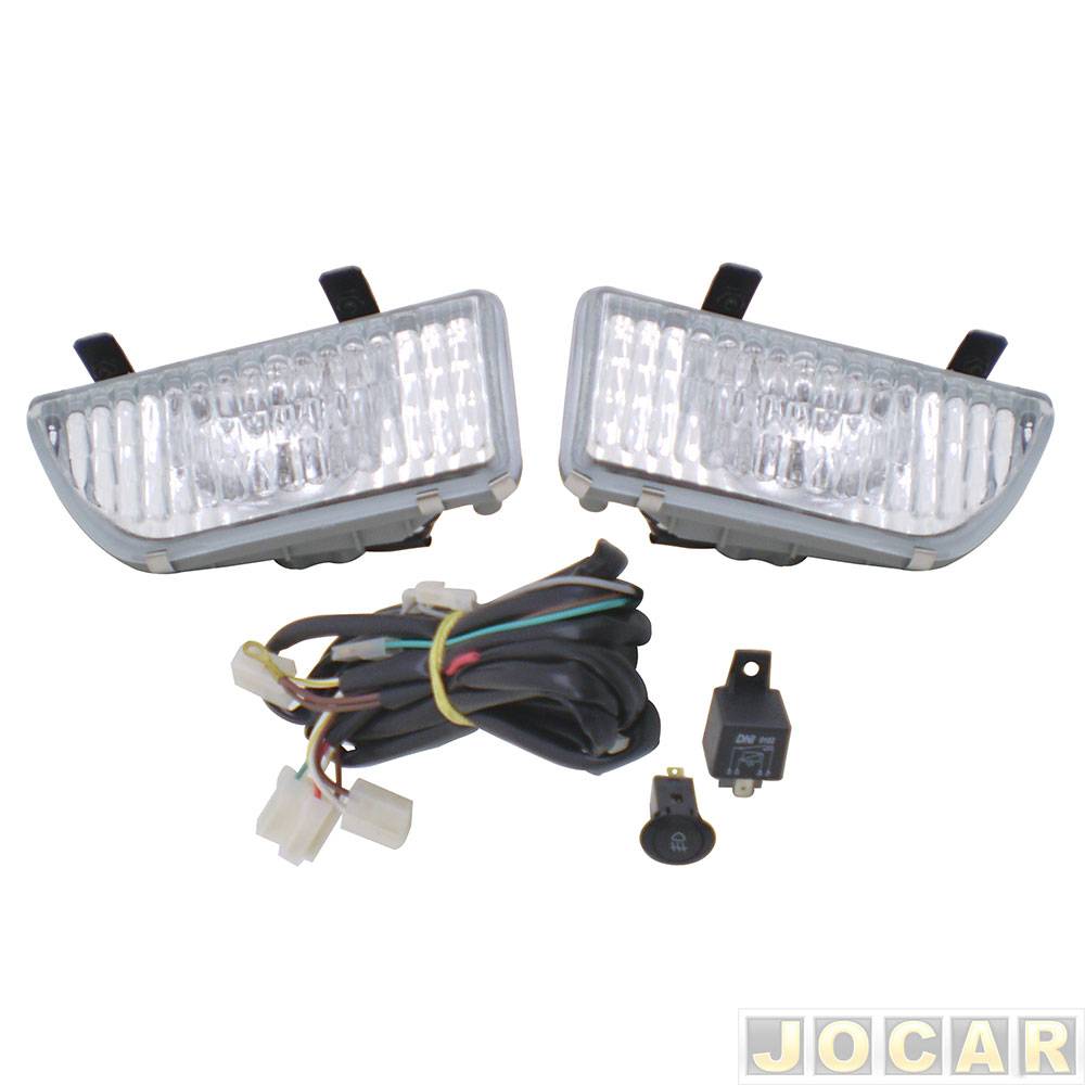 Kit de farol de milha - Orgus - Gol/Parati/Voyage/Saveiro 1987 até 1994 - botão alternativo - cada (unidade) - FW-32KT