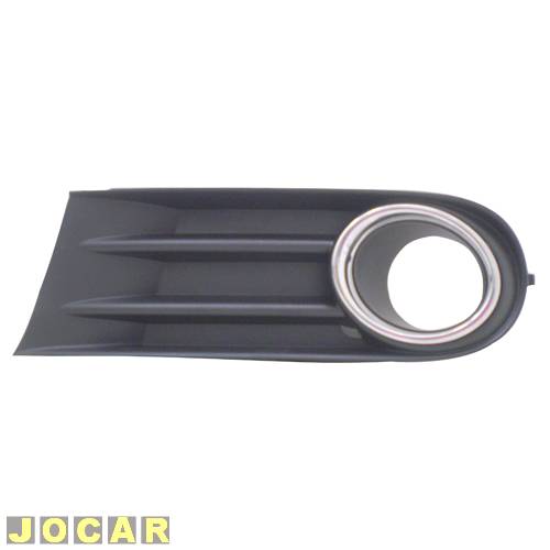Grade (moldura) lateral do para-choque - alternativo - Engekar - Gol G5 2009 até 2012 - com furo para milha - com aro cromado - lado do motorista -...