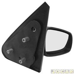 Retrovisor externo - SPJ - <b>Volkswagen Gol Plus 1.0 Mi Total Flex 2P - G4 de 2005 at 2009</b> - Gol 2000 at 2008 - 2 portas - sem controle - preto - lado do passageiro - cada (unidade) - EB060