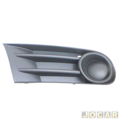 Grade (moldura) lateral do para-choque - alternativo - Engekar - Gol G5 2009 até 2012 - sem milha - lado do passageiro - cada (unidade) - EK0530
