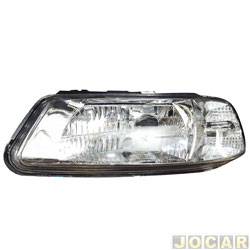 Farol principal - alternativo - RCD (InovWay) - <b>Volkswagen Gol Plus 1.6 Mi Total Flex 2P - GIII de 2003 at 2004</b> - Gol 2000 at 2005 - H4 - lado do motorista - cada (unidade) - FT457