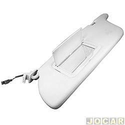 Quebra-sol - 2M Plastic - <b>Volkswagen Gol Ecomotion 1.0 Mi Total Flex 2P - G4 de 2010 at 2014</b> - Gol 1995 At 2008 - Com espelho e lanterna - lado do motorista - cada (unidade) - 1902025