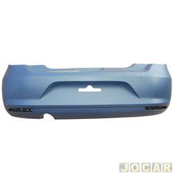 Para-choque traseiro - alternativo - DTS - <b>Volkswagen Gol Trendline 1.6 8V I-Motion Total Flex 2P de 2014 at 2015</b> - Gol 2013 at 2016 - liso - com furo para defletor - para pintar - cada (unidade) - 6604