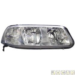 Farol principal - alternativo - RCD (InovWay) - Volkswagen Gol Power 1.6 Mi Total Flex 4P - GIII de 2003 at 2005 - Gol 2000 at 2005 - H7/H1-Foco Duplo-com leds - lado do passageiro - cada (unidade) - FL2148RV