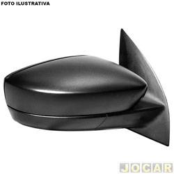 Retrovisor externo - importado - <b>Volkswagen Gol Seleo 1.6 8V I-Motion Total Flex 4P de 2013 at 2015</b> - Gol/Saveiro/Voyage 2013 em diante - com controle - preto - lado do passageiro - cada (unidade) - VM8386R