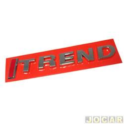 Letreiro - alternativo - <b>Volkswagen Gol Trendline 1.6 8V I-Motion Total Flex 2P de 2014 at 2015</b> - ITREND - cromado - cada (unidade)