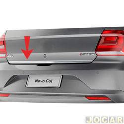 Aplique cap traseiro - Sport Inox - Gol 2016 at 2022 - resinado - autoadesivo - ao escovado - cada (unidade) - VW026FSIE