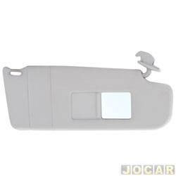 Quebra-sol - Newtec - <b>Volkswagen Gol Power 1.6 8V I-Motion Total Flex 4P de 2012 at 2014</b> - Gol G5/G6 2009 at 2016 - com espelho e lanterna - cinza claro - lado do passageiro - cada (unidade) - NT3006VW