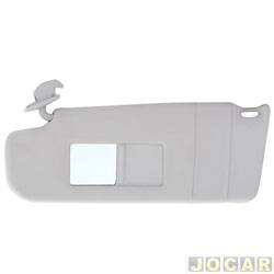 Quebra-sol - Newtec - <b>Volkswagen Gol Power 1.6 8V I-Motion Total Flex 4P de 2012 at 2014</b> - Gol G5/G6 2009 at 2016 - com espelho e lanterna - cinza claro - lado do motorista - cada (unidade) - NT3007VW