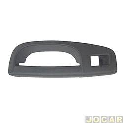 Descansa brao - Volkswagen Gol Power 1.6 8V I-Motion Total Flex 4P - G5 de 2009 at 2012 - Gol 2009 at 2012 - com furo do interruptor de vidro - cinza - traseiro - lado do motorista - cada (unidade)