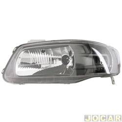 Farol principal - alternativo - RCD (InovWay) - <b>Volkswagen Saveiro Crossover 1.8 Mi Total Flex - G4 de 2005 at 2008</b> - Gol 2006 at 2008 - H4 - cinza - lado do motorista - cada (unidade) - FT517