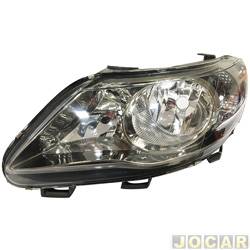 Farol principal - alternativo - RCD (InovWay) - <b>Volkswagen Gol 1.6 8V Total Flex 4P - G5 de 2008 at 2012</b> - Gol 2009 at 2012 - H7/H1 foco duplo - mascara cinza onix - modelo Arteb - lado do motorista - cada (unidade) - FT531ARV