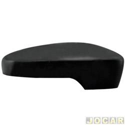 Capa do retrovisor - importado - <b>Volkswagen Saveiro Cabine Simples 1.6 8V Total Flex - G5 de 2009 at 2013</b> - Gol/Voyage/Saveiro G5 2009 at 2012 - com furo para pisca - preto - lado do passageiro - cada (unidade) - 25784