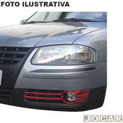 Par Farol + Lanterna + Milha Saveiro G4 2005 07 2008 Cromado - NK Auto Peças