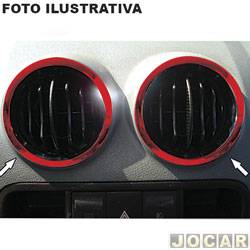 Aplique entrada de ar - NK Brasil - <b>Volkswagen Parati Surf 1.6 Mi Total Flex 4P - G4 de 2007 at 2013</b> - Gol/Parati/Saveiro/Voyage 2009 at 2016 - vermelho - jogo - CM-1369