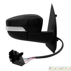 Retrovisor externo - SPJ - Volkswagen Gol Trendline 1.6 16V MSI I-Motion Total Flex 2P de 2014 at 2015 - Gol G6 2P - Saveiro 2013 em diante - eltrico - convexo - com pisca - TILT DOWN - preto - lado do passageiro - cada (unidade) - EB1008
