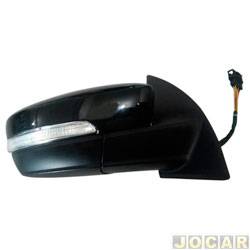 Retrovisor externo - SPJ - Volkswagen Saveiro Cabine Simples Startline 1.6 8V Total Flex de 2014 at 2016 - Saveiro 2013 em diante - Gol 2 portas 2013 at 2015 - eltrico - convexo - com pisca - TILT DOWN - para pintar - lado do passageiro - cada (unidade) - EB1012