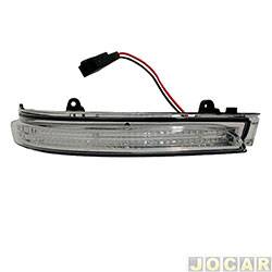 Lanterna do pisca do retrovisor externo - Metagal - <b>Volkswagen Saveiro Cabine Simples 1.6 8V Total Flex - G5 de 2009 at 2013</b> - Gol/Voyage/Saveiro G5 2009 at 2012 - lado do motorista - cada (unidade) - RCC20T9395